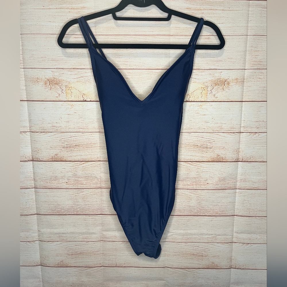 Hurley Blue One Piece Swimsuit V-Neck
